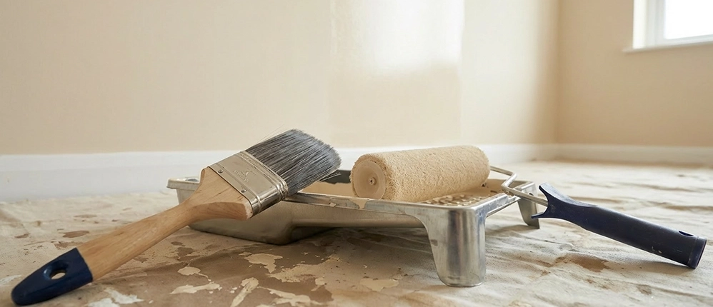 مقایسه غلطک با قلم در نقاشی دیوار